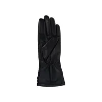 Women's Gathered-Cuff Leather Gloves