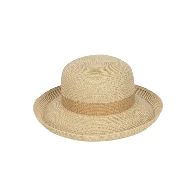 Chapeau cloche avec empiècements en dentelle et facteur de protection contre les rayons UV 50+