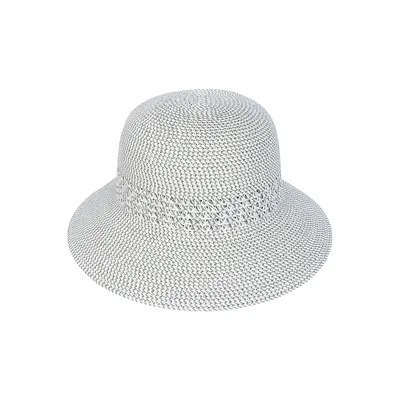 Chapeau cloche à empiècement en dentelle avec facteur de protection contre les rayons UV de 50+