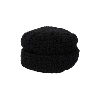 Faux Shearling Cuff Hat