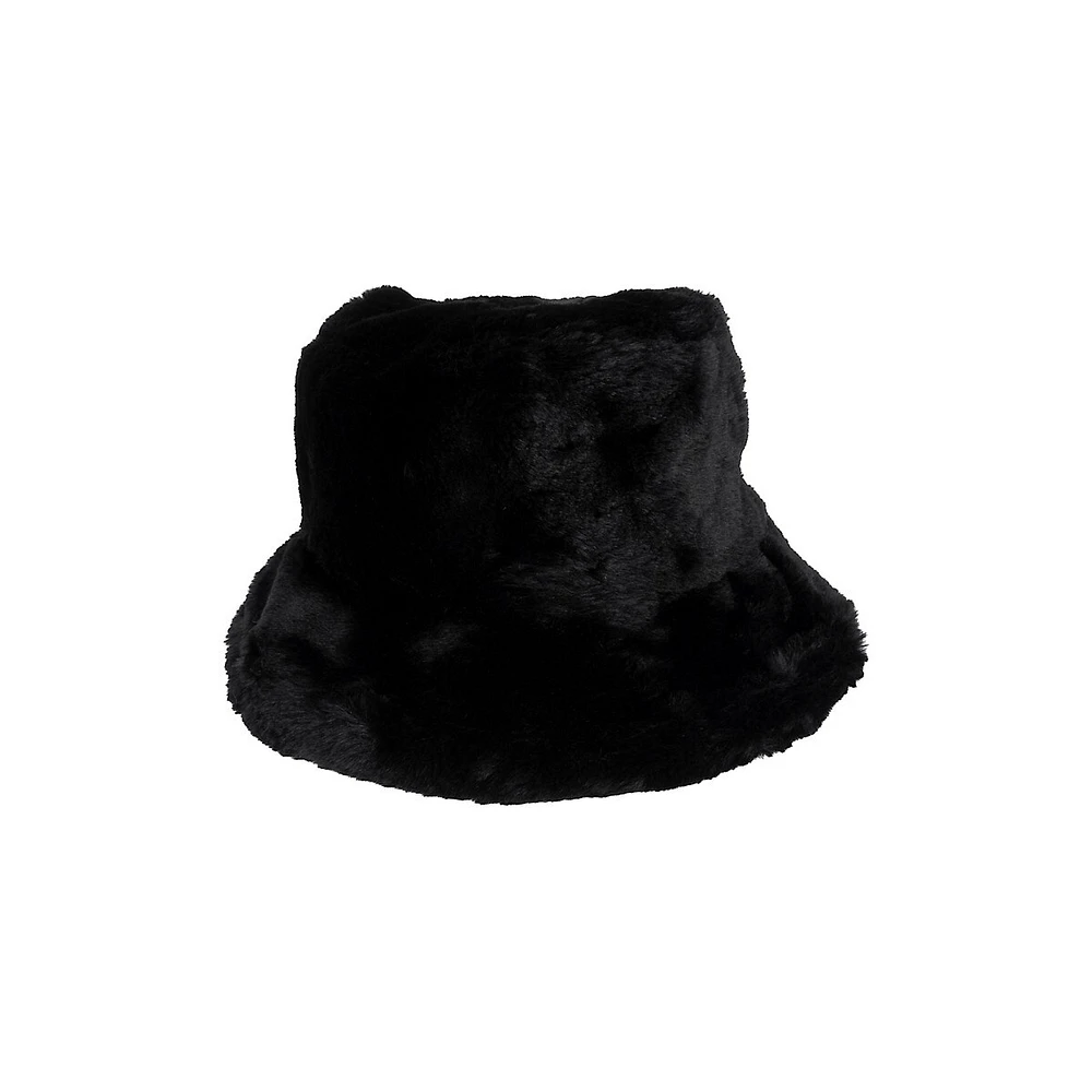 Chapeau cloche en similifourrure