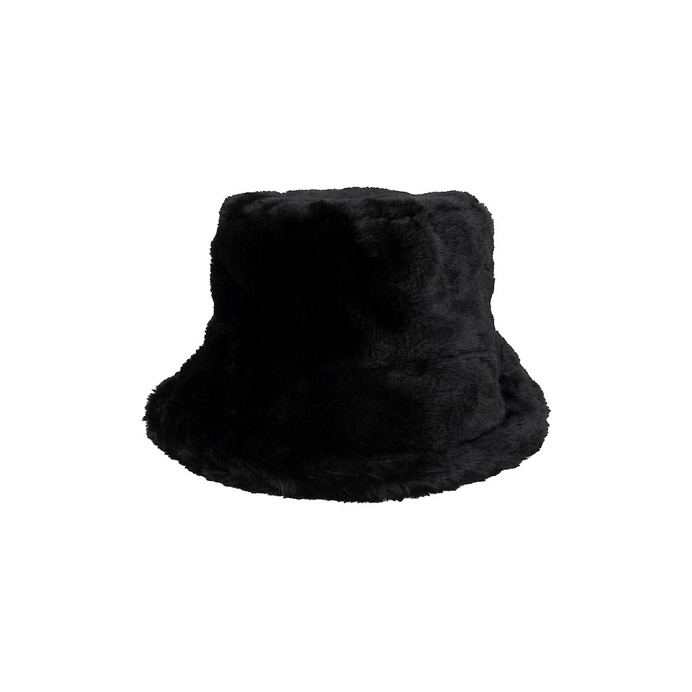 Chapeau cloche en similifourrure