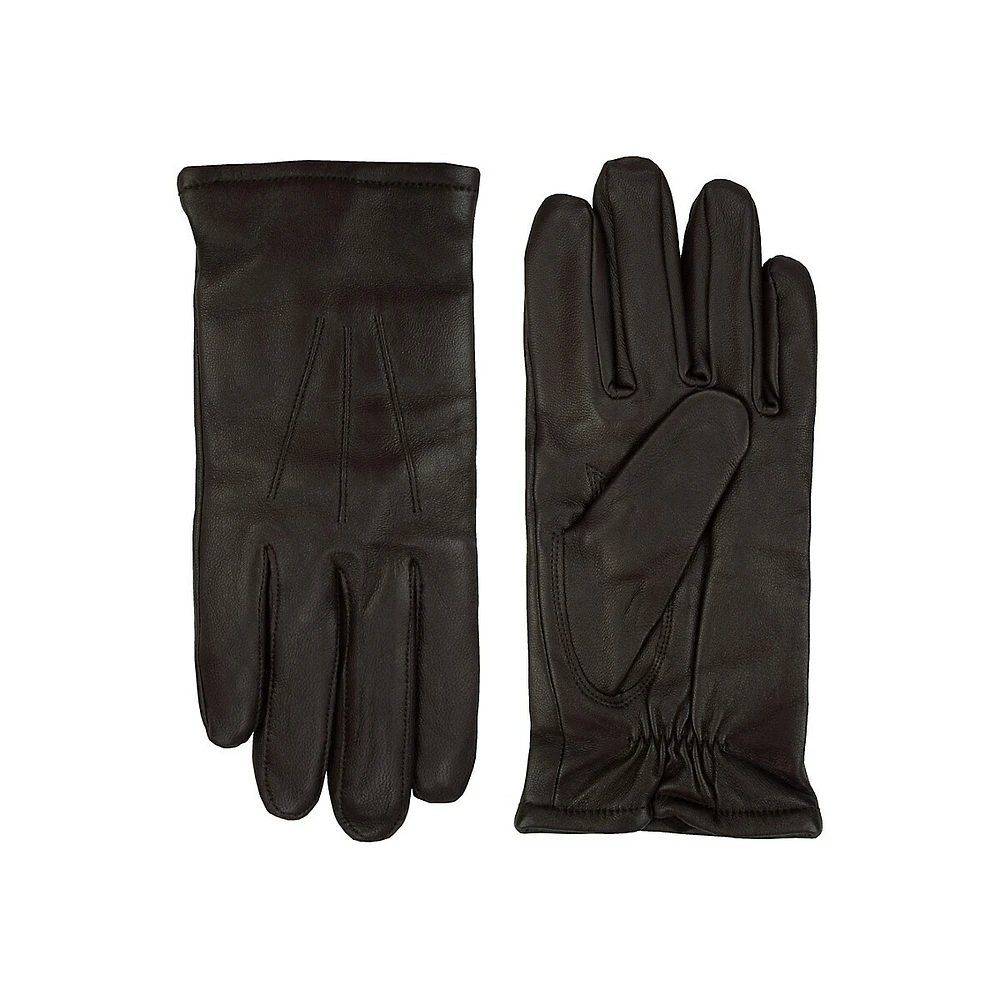 Gants en cuir classiques à 3 points pour hommes