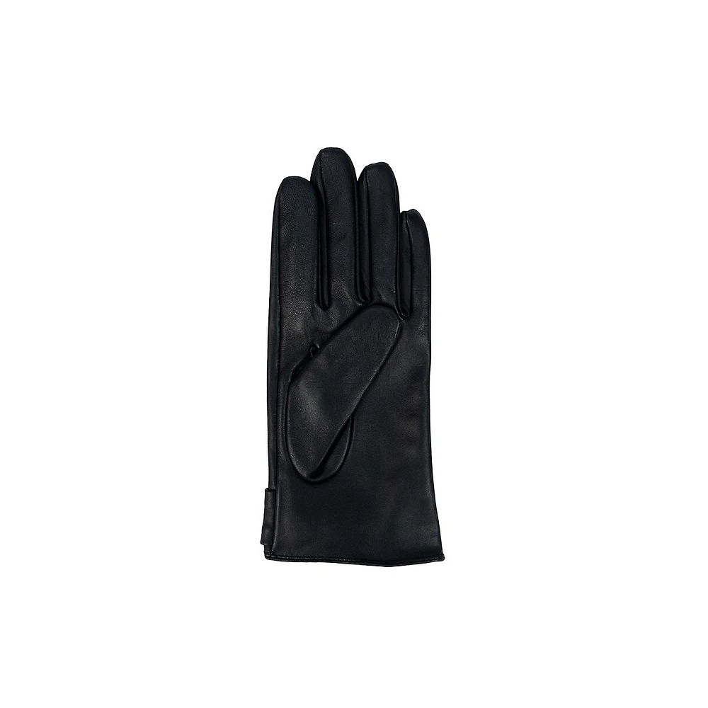 Gants en cuir avec boucle au poignet