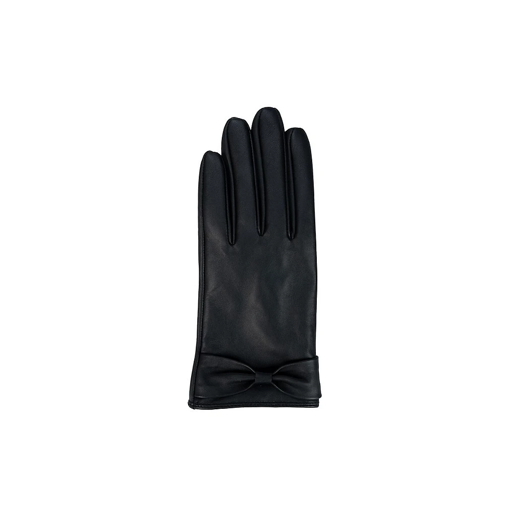 Gants en cuir avec boucle au poignet