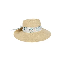Chapeau souple rabattable avec écharpe imprimée