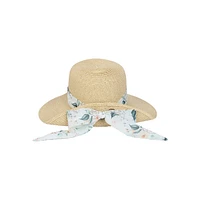 Chapeau souple rabattable avec écharpe imprimée