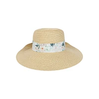 Chapeau souple rabattable avec écharpe imprimée