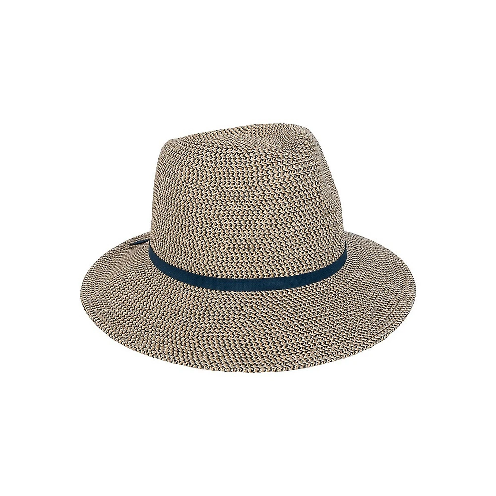 Fedora classique en paille à bord descendant