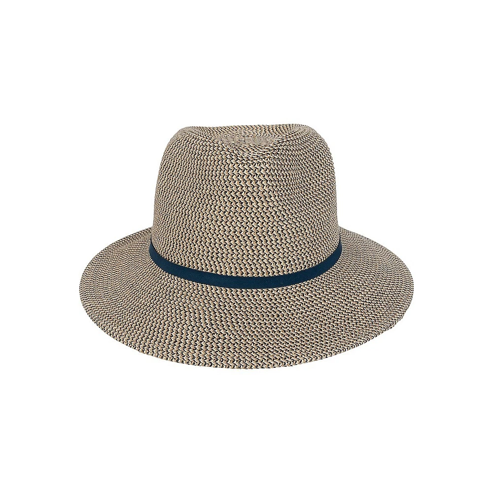 Fedora classique en paille à bord descendant
