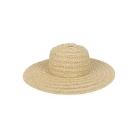 Chapeau à bords flottants en paille tressée Soutache