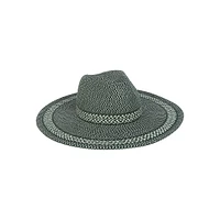 Mixed Straw Downbrim Fedora