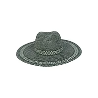 Mixed Straw Downbrim Fedora