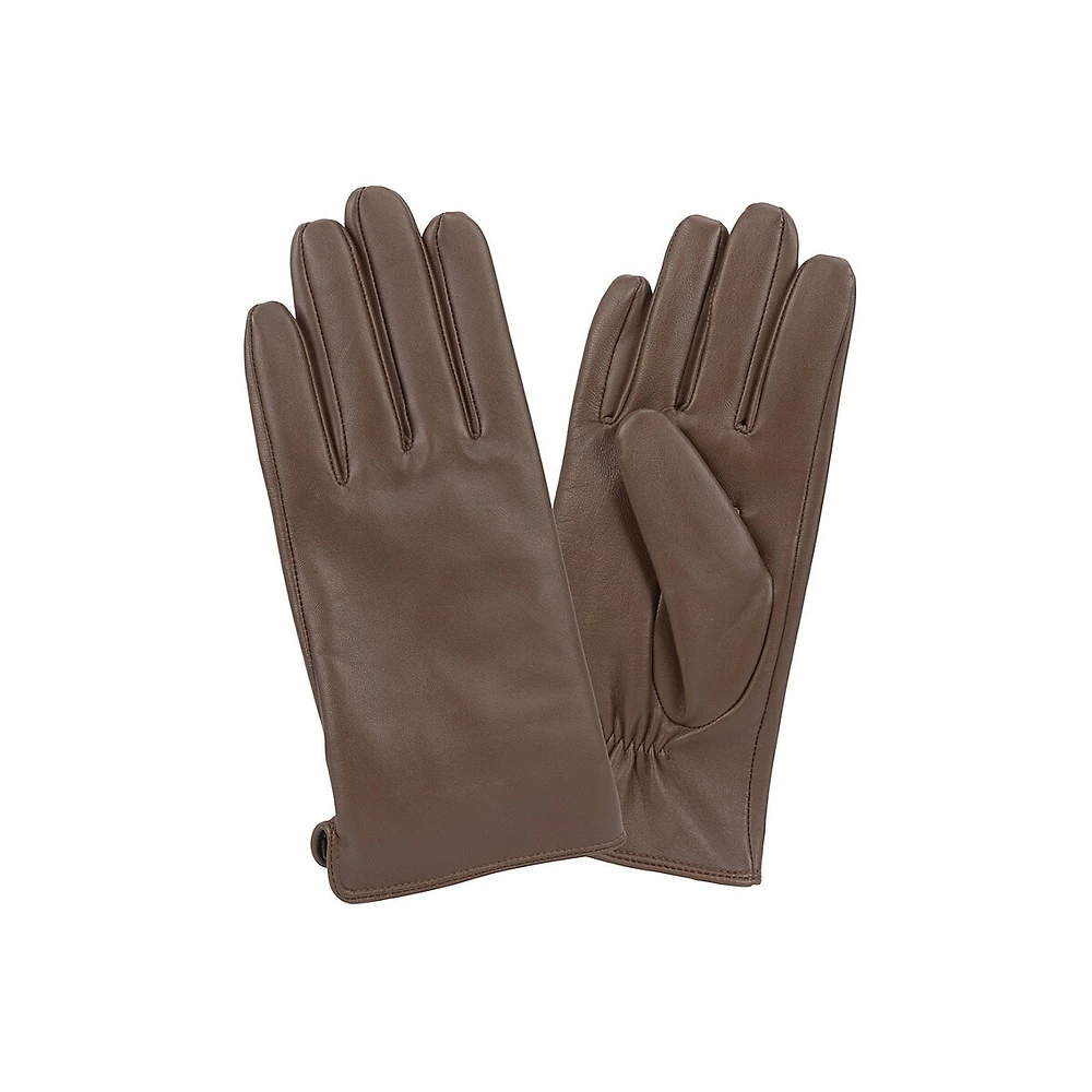 Women's Smooth-Front Leather Gloves