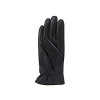 Women's 3-Point Cashmere-Lined Leather Gloves