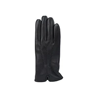 Women's 3-Point Cashmere-Lined Leather Gloves