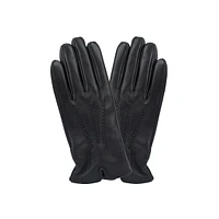 Women's 3-Point Cashmere-Lined Leather Gloves