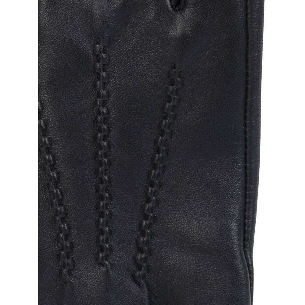 Gants en cuir doublés de cachemire 3 points pour femmes
