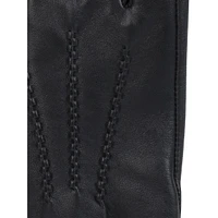 Women's 3-Point Cashmere-Lined Leather Gloves