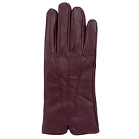 Women's 3-Point Cashmere-Lined Leather Gloves