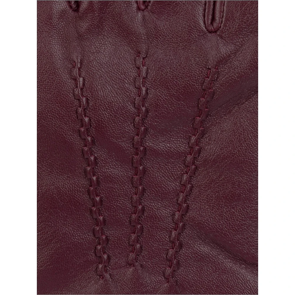 Women's 3-Point Cashmere-Lined Leather Gloves