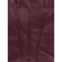 Women's 3-Point Cashmere-Lined Leather Gloves