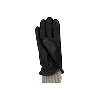 Women's Deerskin Leather & Knit-Cuff Gloves