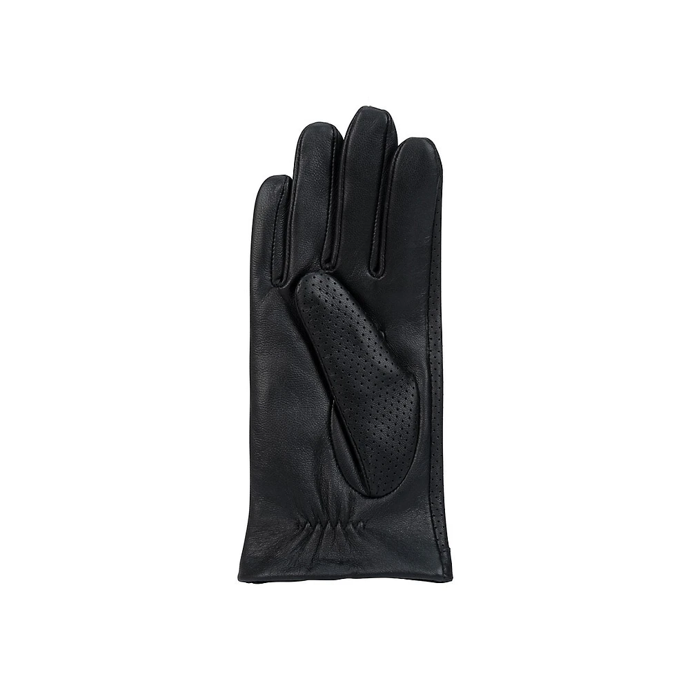 Women's Perforated Leather Gloves