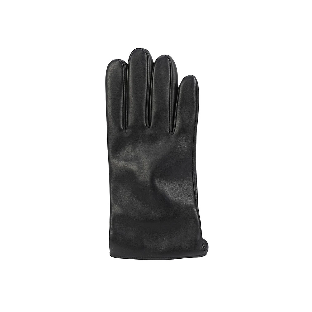 Men's Back-Gathered Leather Gloves