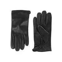 Men's Back-Gathered Leather Gloves