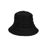 Quilted Reversible Faux Fur Rain Bucket Hat