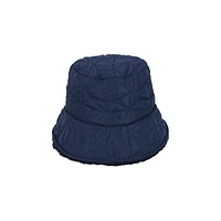 Quilted Reversible Faux Fur Rain Bucket Hat