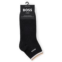 Men's 2-Pair Signature-Stripe Ankle Socks