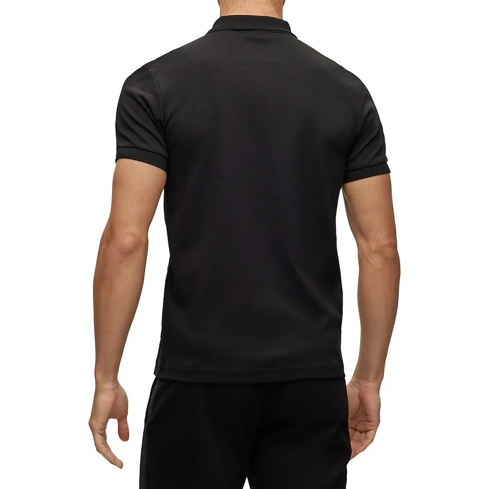 Slim-Fit Interlock Cotton Logo Polo Shirt