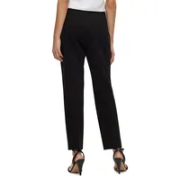 Regular-Fit Tapered Crop Stretch Knit Pants