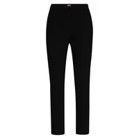 Regular-Fit Tapered Crop Stretch Knit Pants