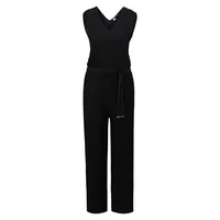 Edacria V-Neck Plissé Wide-leg Jumpsuit