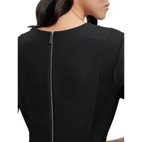 Slim-Fit Full Rear Zip Business Dress