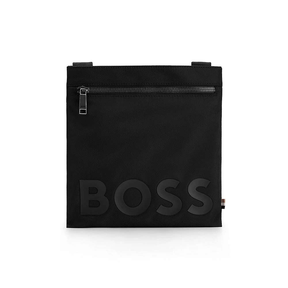 Logo Envelope Bag In Structured Fabric