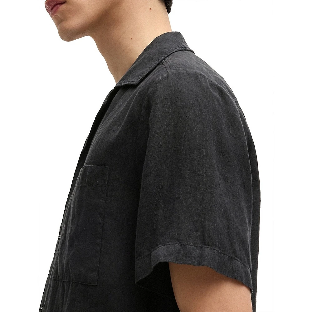 Relaxed-Fit Linen Camp Shirt