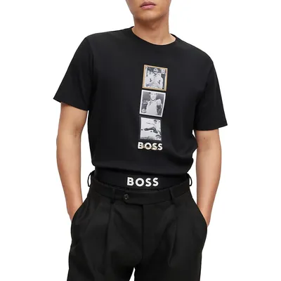 T-shirt de genre neutre BOSS x Bruce Lee avec illustration photo