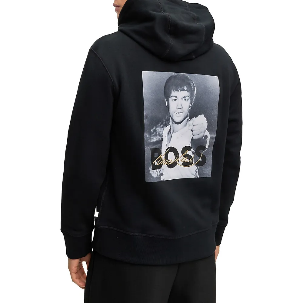 BOSS x Bruce Lee Back-Photo Artwork Gender-Neutral Hoodie