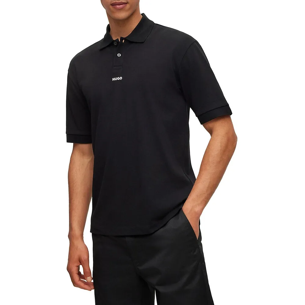 Cotton-Piqué Polo Shirt With Logo Print