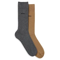 Men's 2-Pair Logo-Print Socks