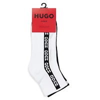 Men's 2-Pair Logo-Stripe Ankle Socks Pack