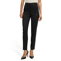 Tapered-Leg Virgin Wool Cropped Dress Pants