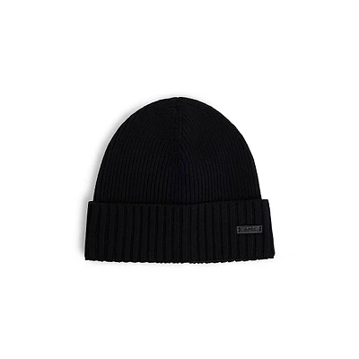 Virgin Wool Ribbed Toque