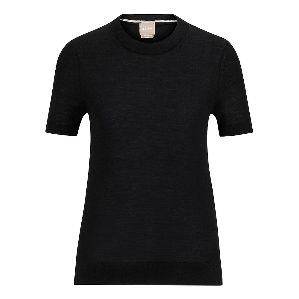 Merino Wool Knit T-Shirt