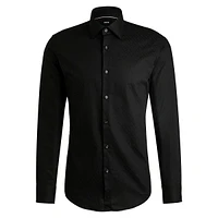 Slim-Fit Jacquard Monogram Dress Shirt