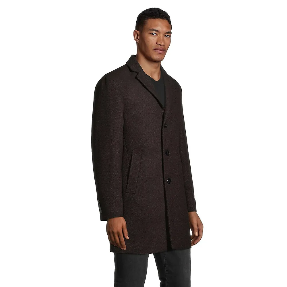 Calvin Slim-Fit Wool-Blend Overcoat | Southcentre Mall